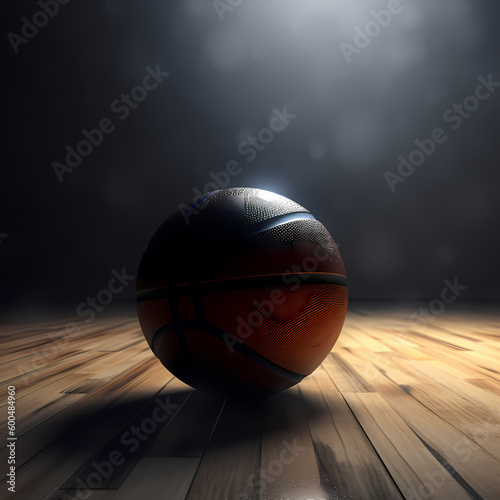 Basket Ball Ball At Stadium. Generative AI