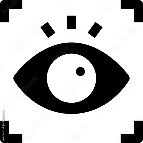 vision black solid icon