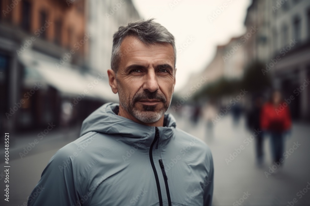 Portrait of a mature man in the city. Looking at camera. Portrait of a mature man in the city. Looking at camera.
