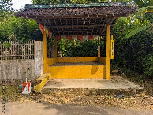 a security post or pos kamling for rural security in blitar, indonesia
