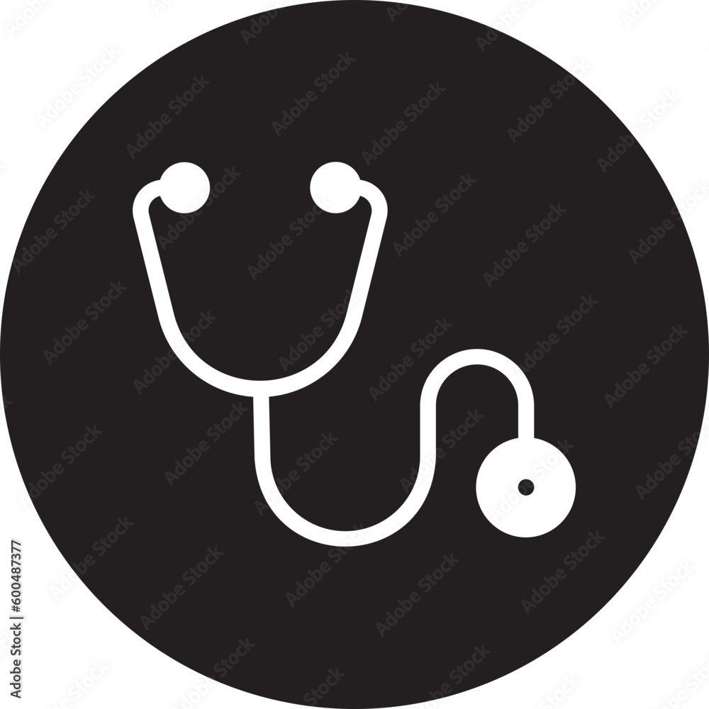 stethoscope glyph icon