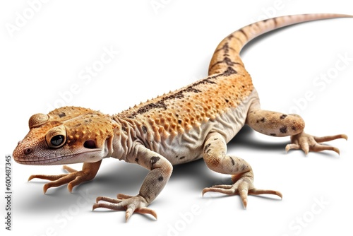 gecko isolated on white background. AI generated