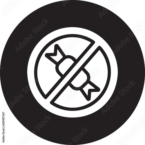 no sweets glyph icon