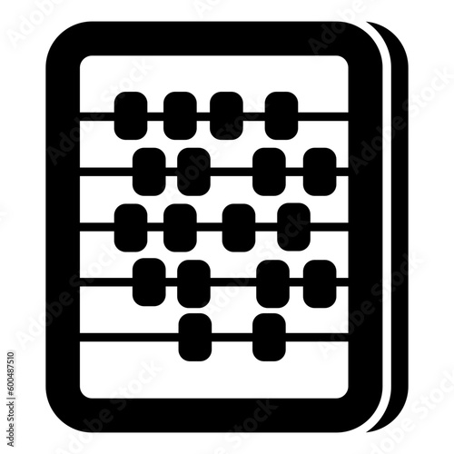     A frame of counting beads, icon of abacus 