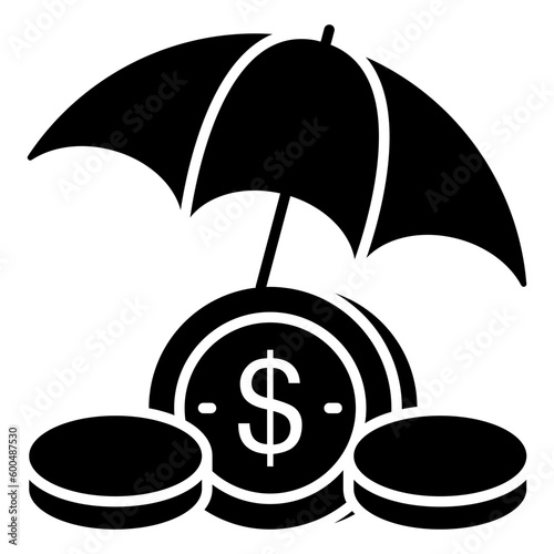A premium download icon of financial insurance 