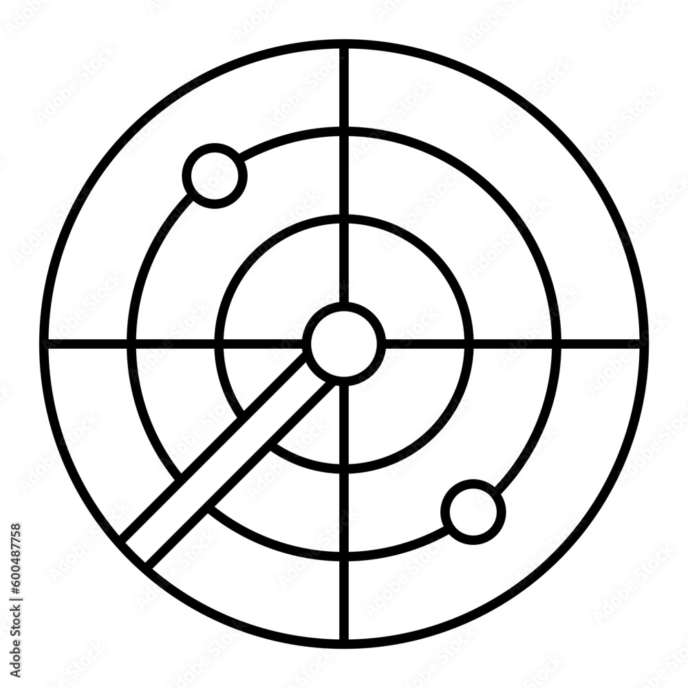 Radar Thin Line Icon Radar Thin Line Icon