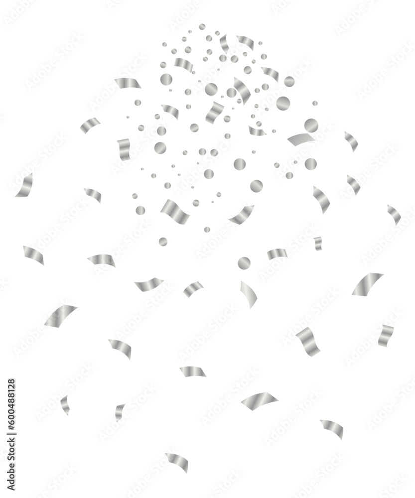Party poppers with spraying confetti and streamer. Festive decoration element of paper and tinsel isolated on white background. Vector holiday event attribute Party poppers with spraying confetti and streamer. Festive decoration element of paper and tinsel isolated on white background. Vector holiday event attribute