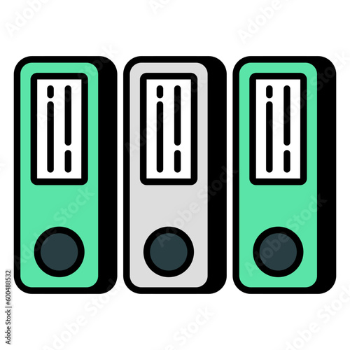 A premium download icon of binders