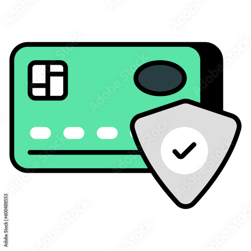 Modern design icon of secure card payment 