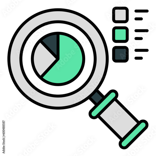 A unique design icon of search data