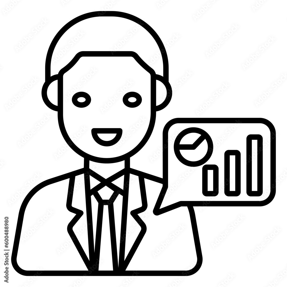 Modern design icon of business chat Modern design icon of business chat