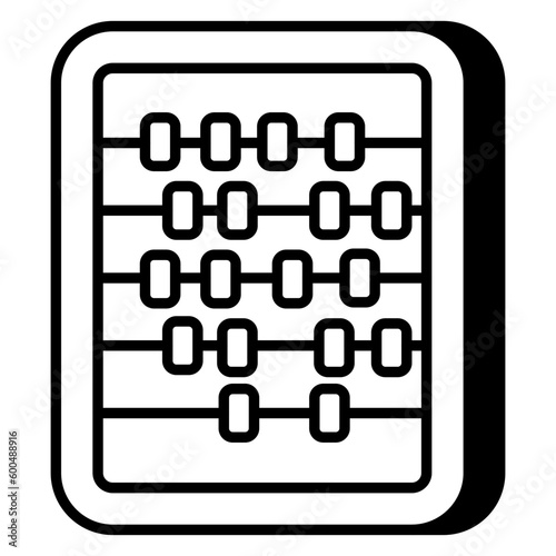     A frame of counting beads, icon of abacus 