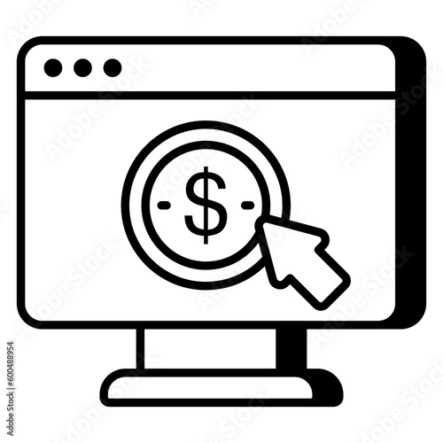 Unique design icon of ppc
