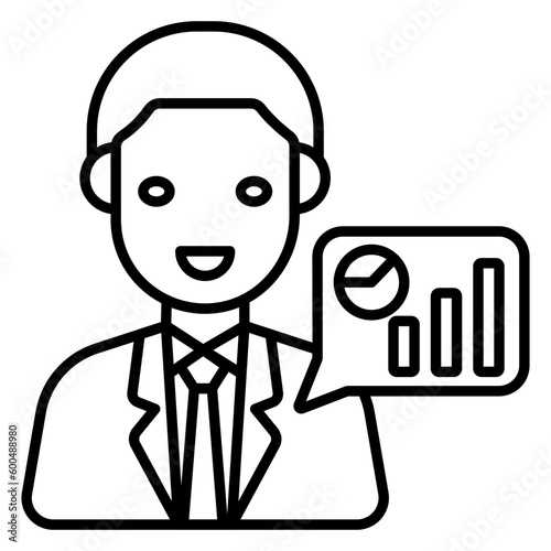 Modern design icon of business chat 