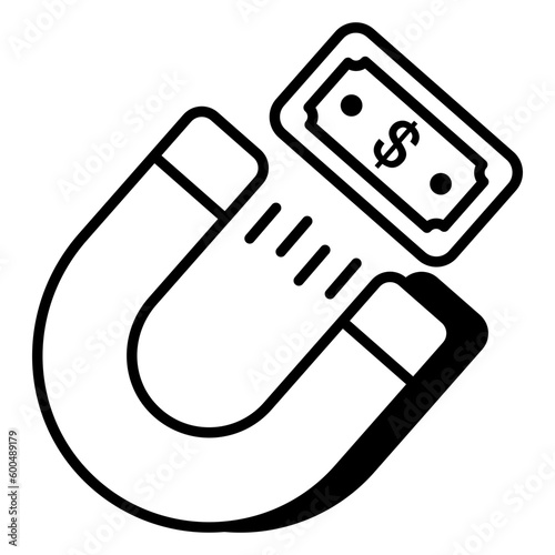 Premium download icon of attract money