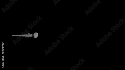 Abstract white smoke 4k, ice smoke cloud black background.