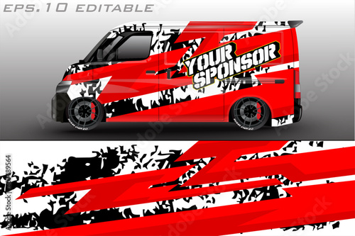 racing car wrap design for vehicle vinyl stickers and automotive company sticker livery 