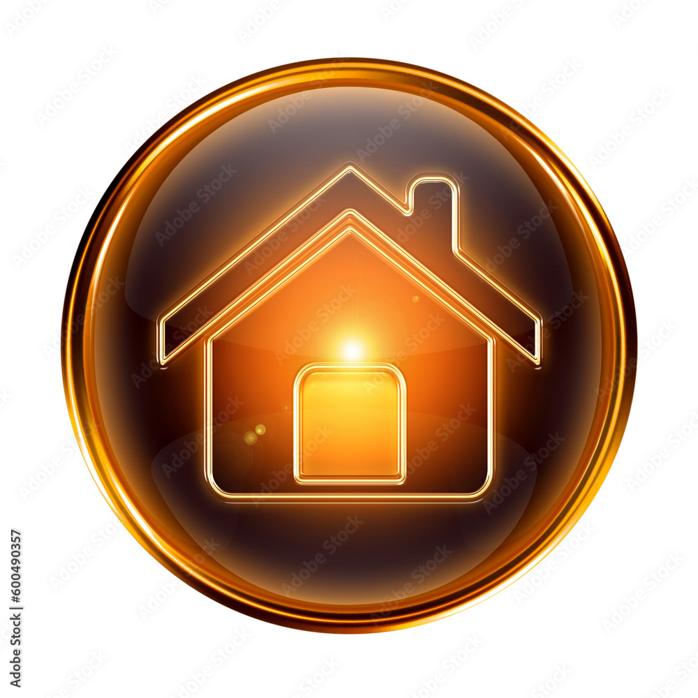 House icon gold on transparent background House icon gold on transparent background