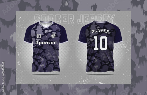 Modern Soccer jersey football sport t shirt design suitable for racing, soccer, gaming and e sports Pro Vector and double sided mockup design