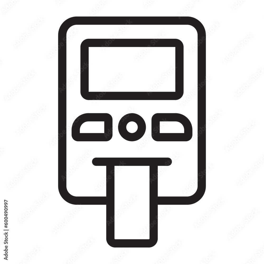 glucometer line icon glucometer line icon