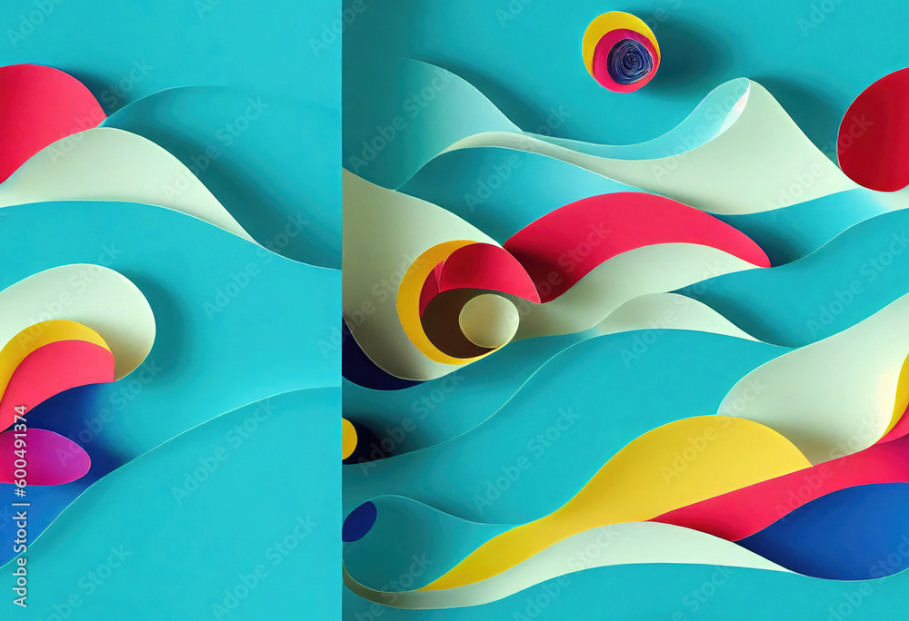 Seamless Quilled Paper Art