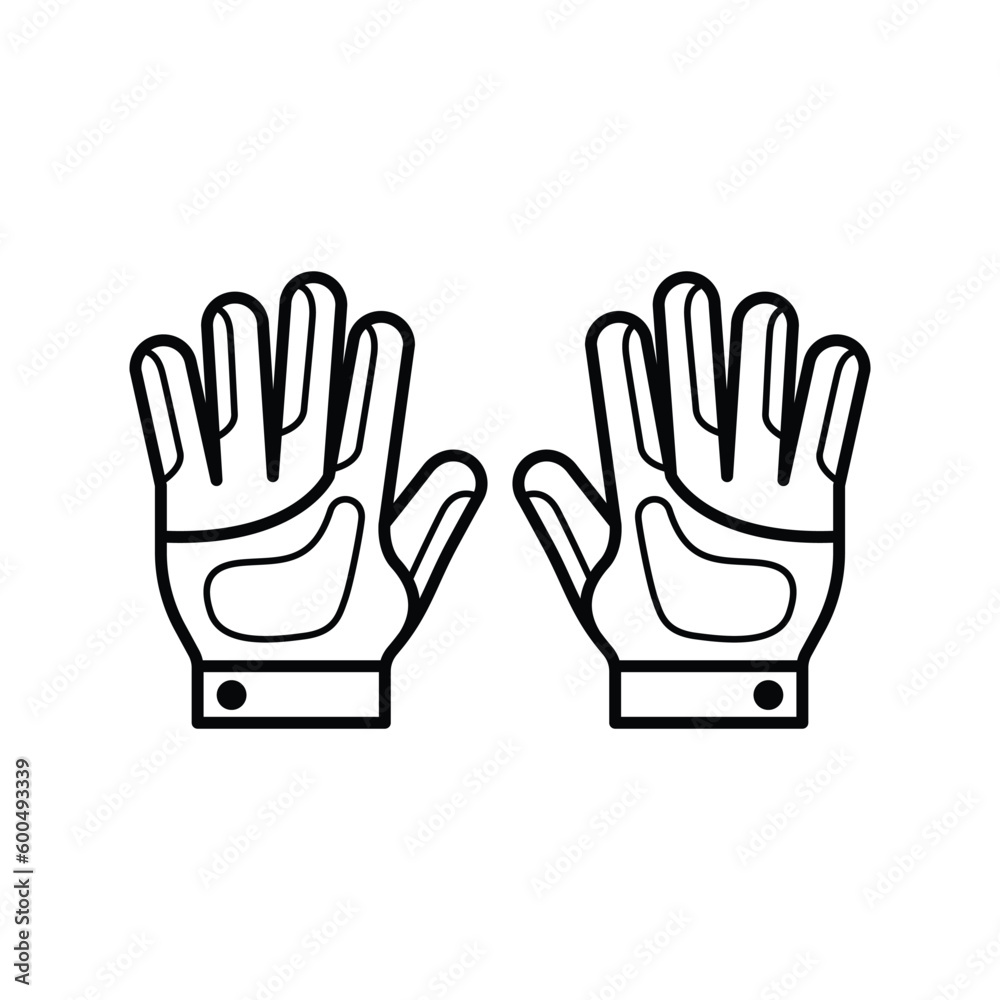 Motorcycle gloves icon vector design template Motorcycle gloves icon vector design template