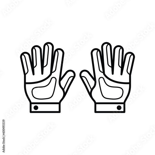 Motorcycle gloves icon vector design template