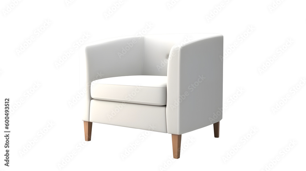 White armchair isolated transparent background png White armchair isolated transparent background png