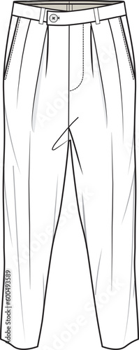 UNISEX CORPORATE BOTTOM WEAR PANT VECTOR SKETCH