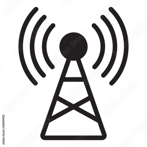 radio antenna glyph icon