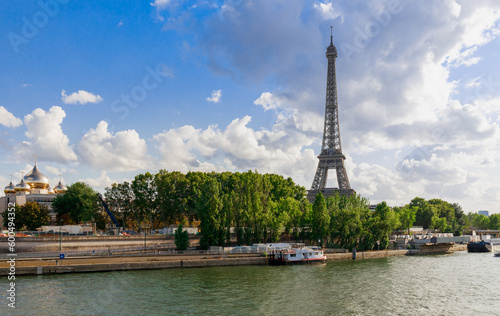 City view with Eiffel tower in Paris, France, Europe in summer © oleg_p_100