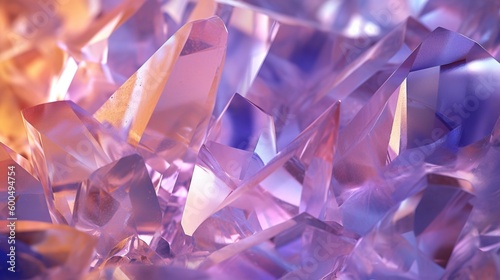 Purple Mineral Natural Beauty. Generative  AI 