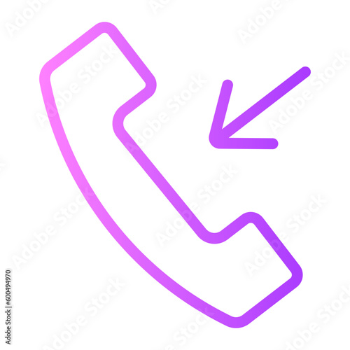 incoming call gradient icon