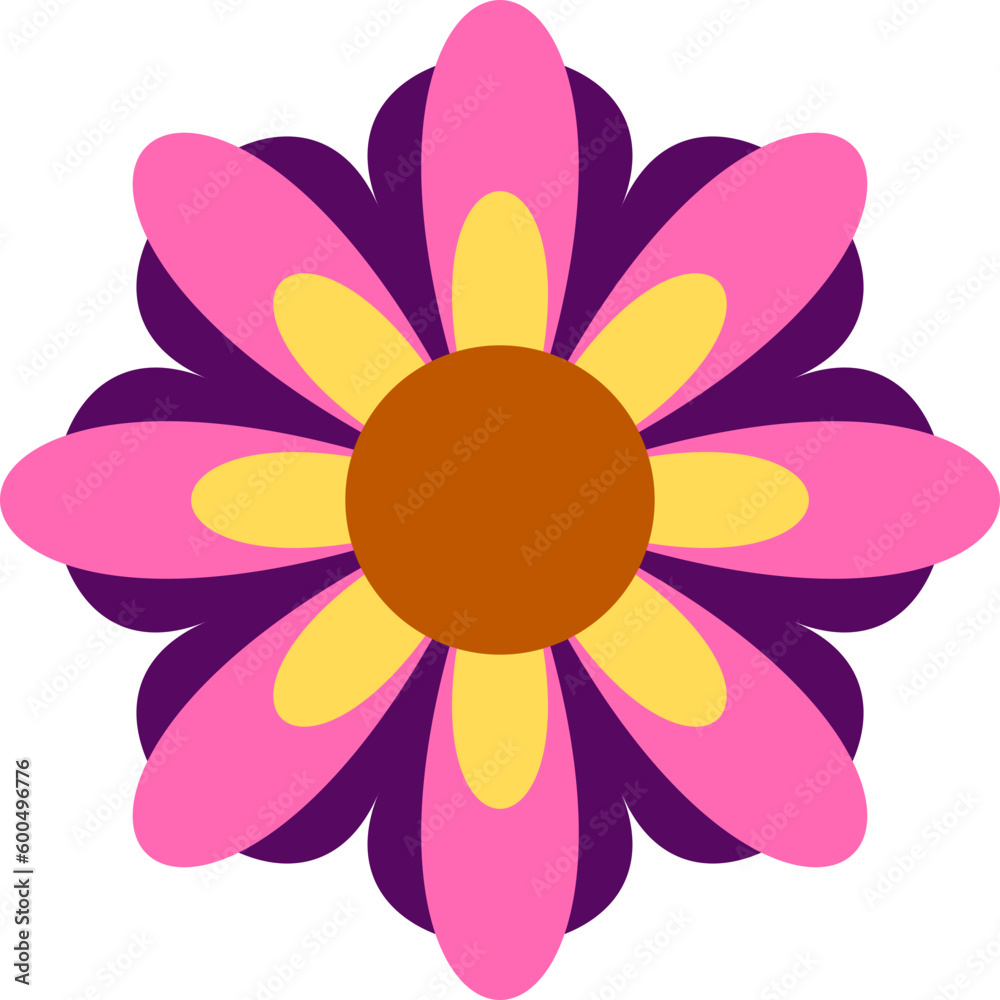 Pop retro groovy flower. Pop retro groovy flower.