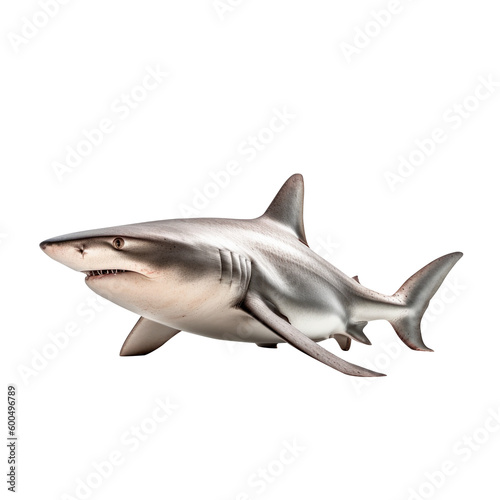 ferocious great white shark on transparent background Generative Ai  © StasySin