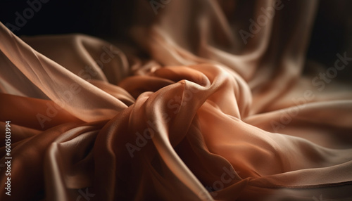 Silk wave pattern glows with vibrant sensuality generated by AI