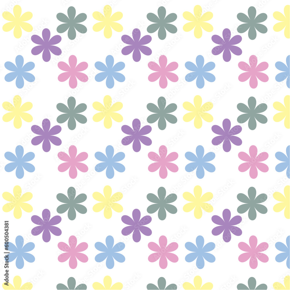 Colorful flower pattern for any print