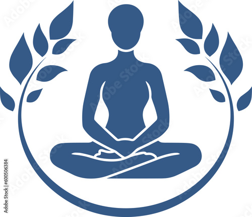 Yoga lotus position vector