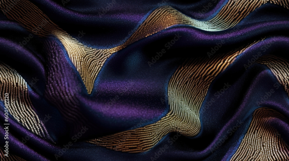 real seamless background of silk satin fabric. Multi-colored textiles made of threads and yarns with sequins. Created with Generative AI. real seamless background of silk satin fabric. Multi-colored textiles made of threads and yarns with sequins. Created with Generative AI.