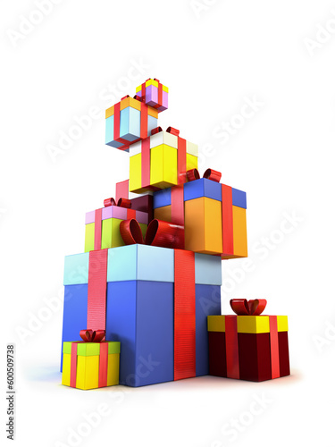 3d rendring of the gifts' boxes
