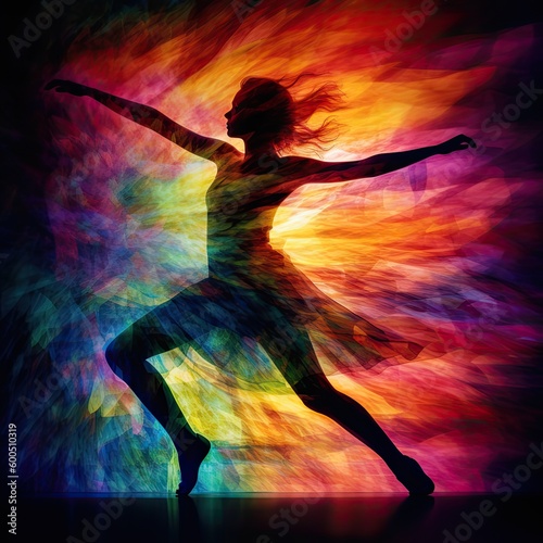 silhouette of a dancing girl