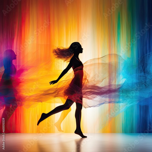 silhouette of a dancing girl
