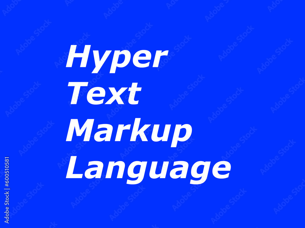 Hyper text markup language