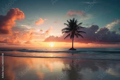 sunset on the beach © Naren