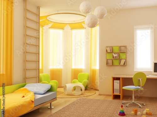 3d interior of the children s room