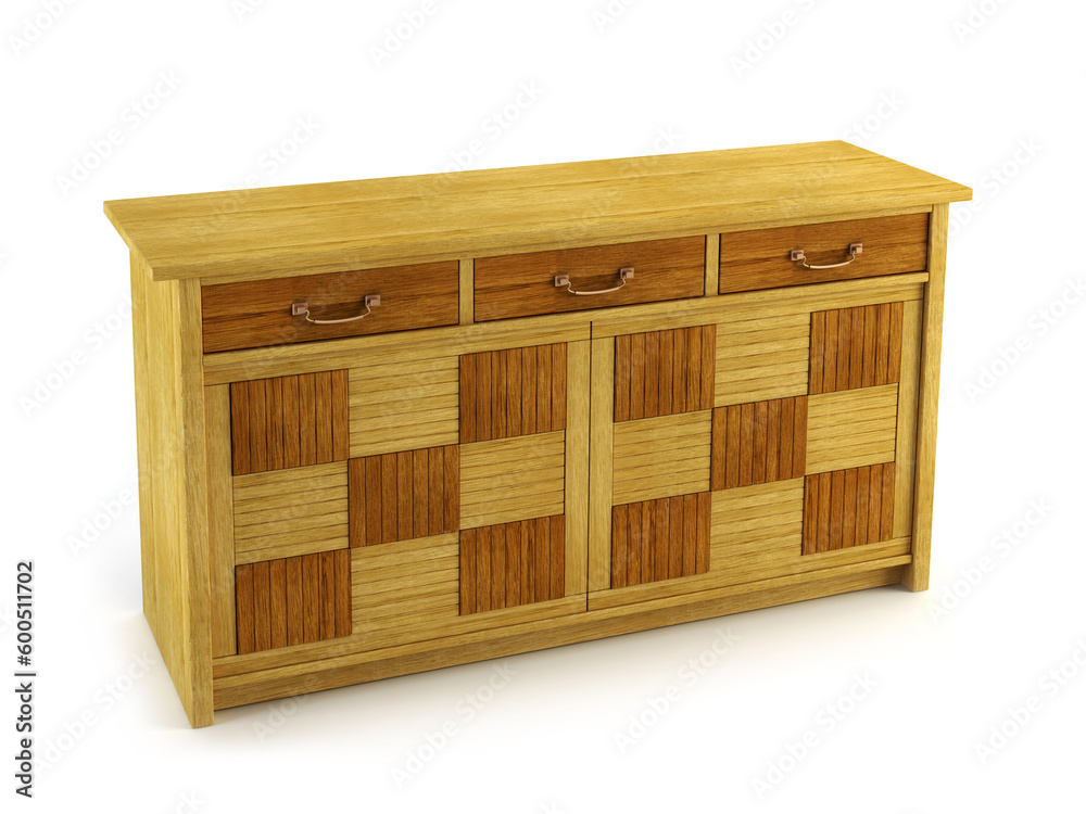 bureau 3d rendering on white background bureau 3d rendering on white background