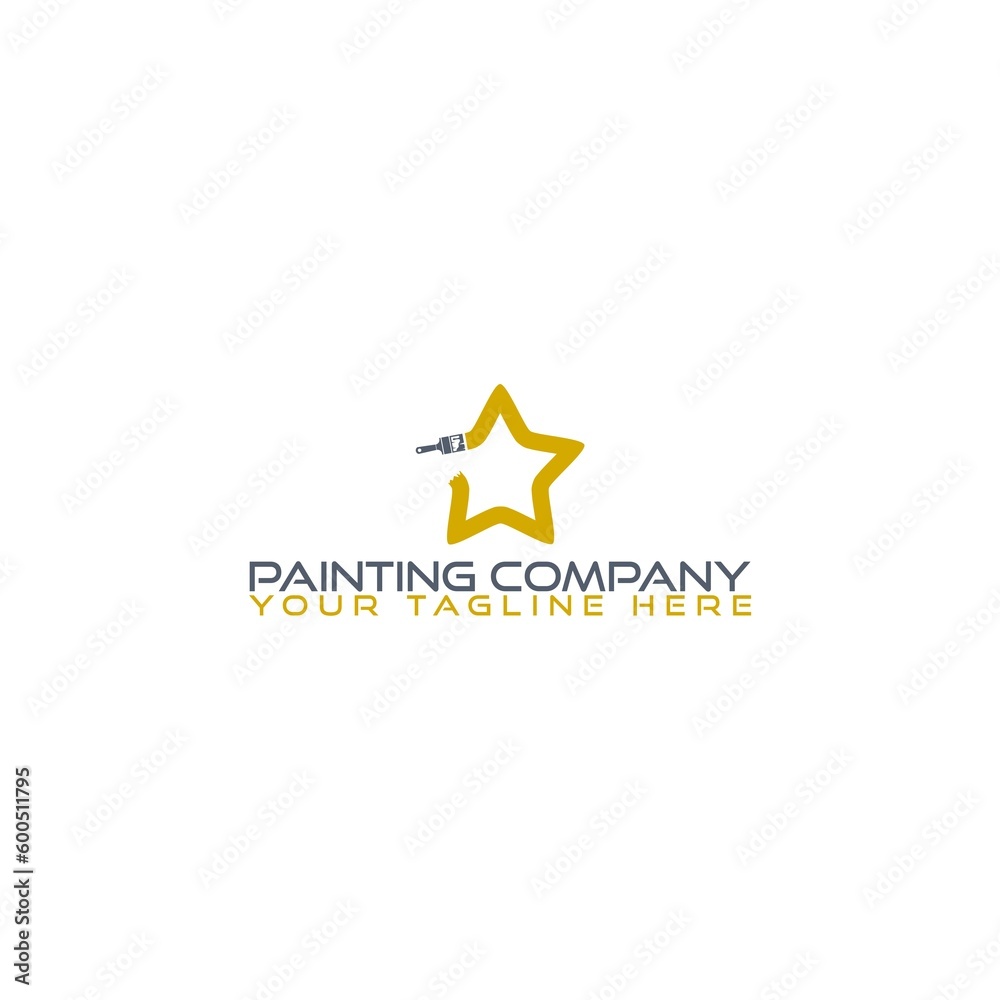 Painting company logo design template icon isolated on white background Painting company logo design template icon isolated on white background
