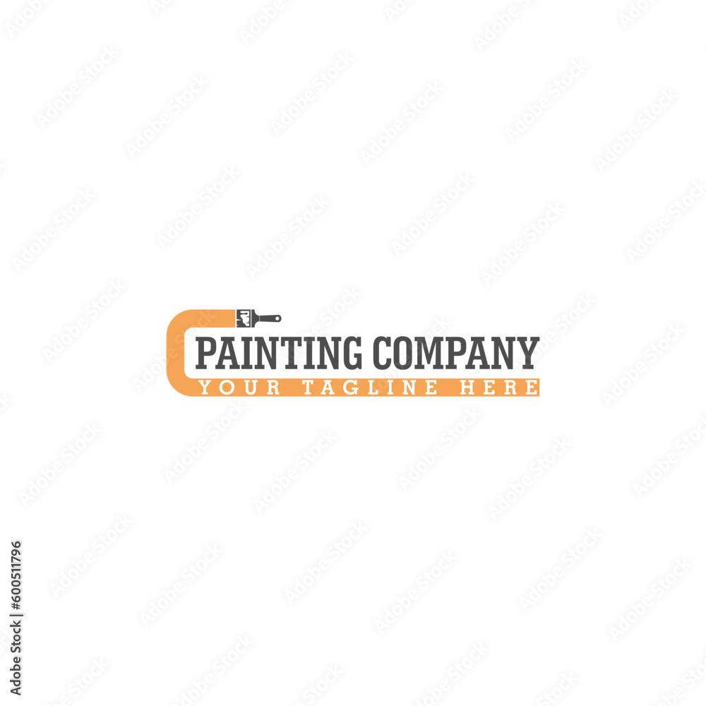 Painting company logo design template icon isolated on white background Painting company logo design template icon isolated on white background