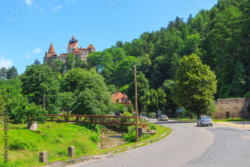 View of the famous Bran Castle (Dracula's Castle) in the village of Bran. Transylvania. Romania.Is one of the best preserved medieval castles in Romania.