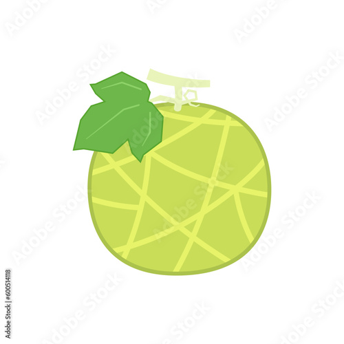 Melon vector. melon on white background. wallpaper. logo design. 